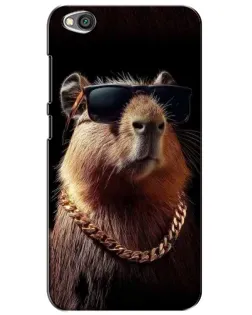 Чехол для Xiaomi Redmi Go с картинкой «Капибара золотая цепь»