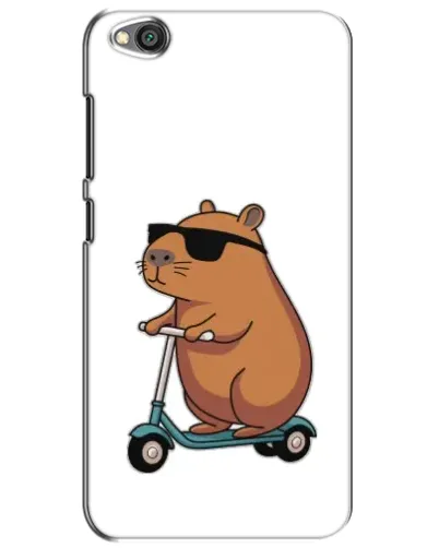 Чехол для Xiaomi Redmi Go с картинкой «Капибара на самокате»