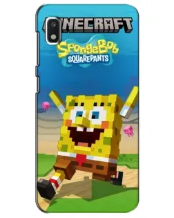 Чохол для Xiaomi Redmi K20 Pro з картинкою «Губка Боб Minecraft»