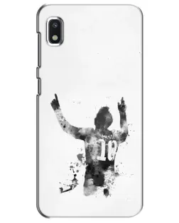 Чехол для Xiaomi Redmi K20 Pro с картинкой «Черно-белый силуэт Месси»