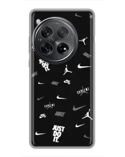 Чехол для Xiaomi Redmi K80 Pro с картинкой «Nike Black Pattern»