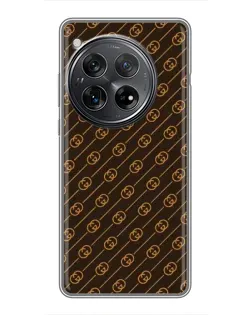 Чехол для Xiaomi Redmi K80 Pro с картинкой «Gucci — золотые диагонали»