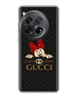 Чехол для Xiaomi Redmi K80 Pro с картинкой «Минни Маус Gucci — черный»
