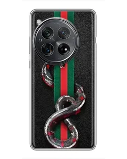 Чехол для Xiaomi Redmi K80 Pro с картинкой «Gucci — змея на полосе» Чехол для Xiaomi Redmi K80 Pro с картинкой «Gucci — змея на полосе»