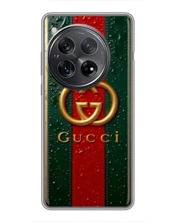 Чехол для Xiaomi Redmi K80 Pro с картинкой «Gucci — фирменная полоса и золото» Чехол для Xiaomi Redmi K80 Pro с картинкой «Gucci — фирменная полоса и золото»