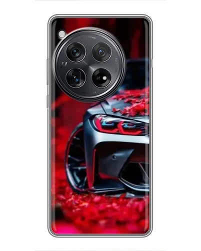 Чехол для Xiaomi Redmi K80 Pro с картинкой «Спортивная BMW и цветы»