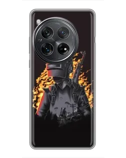 Чехол для Xiaomi Redmi K80 Pro с картинкой «PUBG — огненный силуэт»