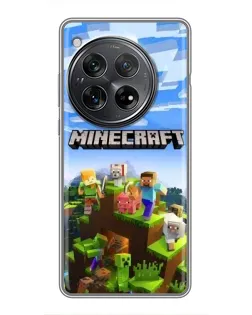 Чохол для Xiaomi Redmi K80 Pro з картинкою «Minecraft класичний світ»