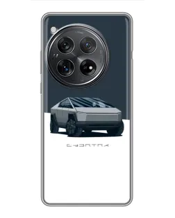 Чехол для Xiaomi Redmi K80 Pro с картинкой «Серебристый Cybertruck Tesla»