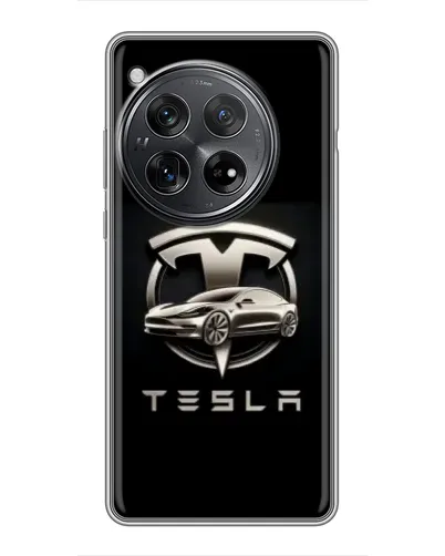 Чохол для Xiaomi Redmi K80 Pro з картинкою «Tesla — срібне авто» Чохол для Xiaomi Redmi K80 Pro з картинкою «Tesla — срібне авто»