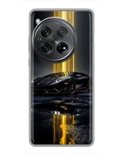 Чехол для Xiaomi Redmi K80 Pro с картинкой «Ночной Lamborghini драйв»