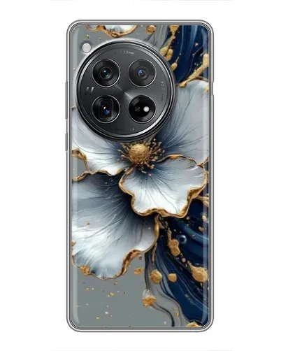 Чехол для Xiaomi Redmi K80 Pro с картинкой «Белый цветок и золотой флюид» Чехол для Xiaomi Redmi K80 Pro с картинкой «Белый цветок и золотой флюид»