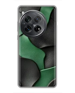 Чохол для Xiaomi Redmi K80 Pro з картинкою «Зелені шкіряні хвилі»