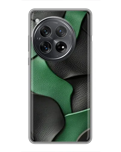 Чохол для Xiaomi Redmi K80 Pro з картинкою «Зелені шкіряні хвилі» Чохол для Xiaomi Redmi K80 Pro з картинкою «Зелені шкіряні хвилі»