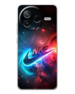 Чехол для Xiaomi Redmi K80 Ultra с картинкой «Огненный логотип Nike»