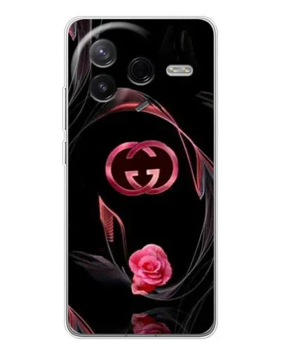 Чехол для Xiaomi Redmi K80 Ultra с картинкой «Gucci — неоновая роза»