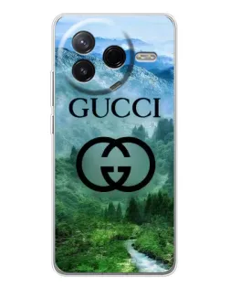 Чехол для Xiaomi Redmi K80 Ultra с картинкой «Gucci — горный пейзаж»