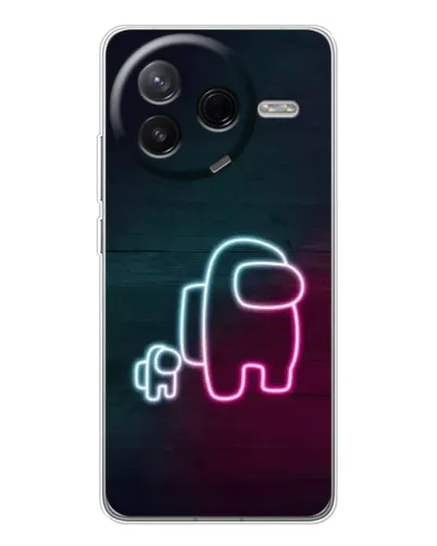 Чехол для Xiaomi Redmi K80 Ultra с картинкой «Among Us неон-арт»