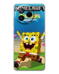 Чехол для Xiaomi Redmi K80 Ultra с картинкой «Губка Боб Minecraft» Чехол для Xiaomi Redmi K80 Ultra с картинкой «Губка Боб Minecraft»