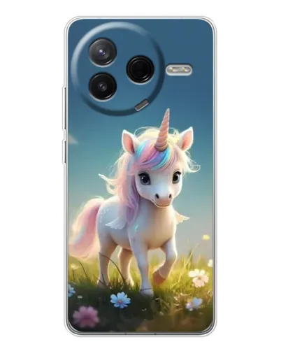 Чехол для Xiaomi Redmi K80 Ultra с картинкой «Единорог на поляне»