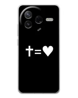 Чехол для Xiaomi Redmi K80 Ultra с картинкой «Крест и Сердце»