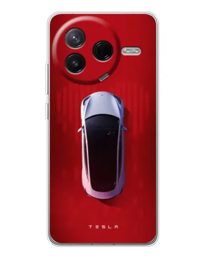 Чехол для Xiaomi Redmi K80 Ultra с картинкой «Tesla Top View»