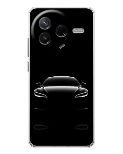 Чехол для Xiaomi Redmi K80 Ultra с картинкой «Силуэт Tesla Night»
