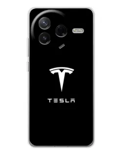 Чехол для Xiaomi Redmi K80 Ultra с картинкой «Tesla White Logo» Чехол для Xiaomi Redmi K80 Ultra с картинкой «Tesla White Logo»