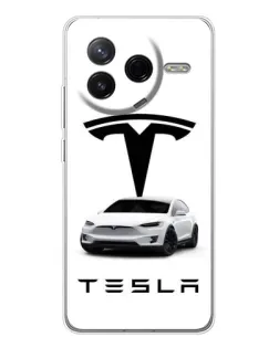 Чехол для Xiaomi Redmi K80 Ultra с картинкой «Tesla White Style» Чехол для Xiaomi Redmi K80 Ultra с картинкой «Tesla White Style»