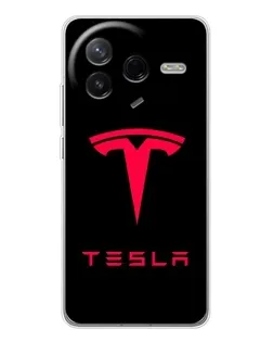 Чехол для Xiaomi Redmi K80 Ultra с картинкой «Tesla Red Logo» Чехол для Xiaomi Redmi K80 Ultra с картинкой «Tesla Red Logo»