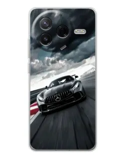 Чехол для Xiaomi Redmi K80 Ultra с картинкой «Гоночный Mercedes AMG»