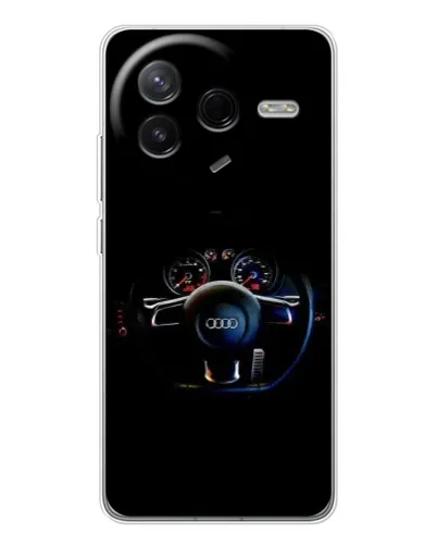 Чехол для Xiaomi Redmi K80 Ultra с картинкой «Салон Audi — руль»
