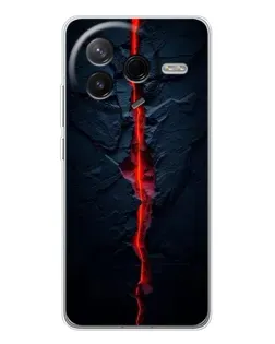 Чехол для Xiaomi Redmi K80 Ultra с картинкой «Kрасная лавовая трещина»