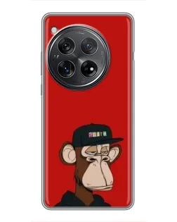 Чехол для Xiaomi Redmi K80 с картинкой «Bored Ape — красный фон» Чехол для Xiaomi Redmi K80 с картинкой «Bored Ape — красный фон»