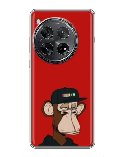 Чехол для Xiaomi Redmi K80 с картинкой «Bored Ape — красный фон» Чехол для Xiaomi Redmi K80 с картинкой «Bored Ape — красный фон»