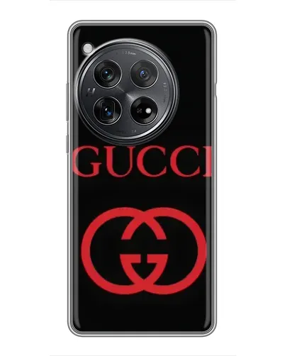Чехол для Xiaomi Redmi K80 с картинкой «Gucci — красный логотип»