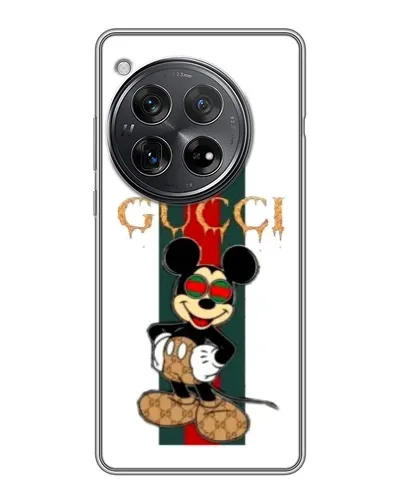 Чехол для Xiaomi Redmi K80 с картинкой «Микки Маус Gucci — полосы»