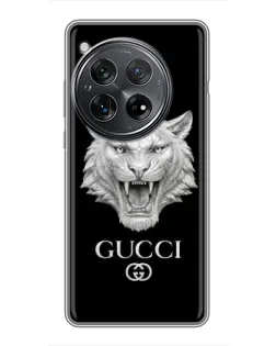 Чохол для Xiaomi Redmi K80 з картинкою «Gucci — срібний лев» Чохол для Xiaomi Redmi K80 з картинкою «Gucci — срібний лев»