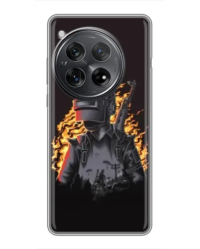 Чехол для Xiaomi Redmi K80 с картинкой «PUBG — огненный силуэт»