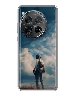 Чехол для Xiaomi Redmi K80 с картинкой «Герой PUBG на скале»