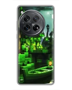 Чехол для Xiaomi Redmi K80 с картинкой «Minecraft лесной пейзаж»
