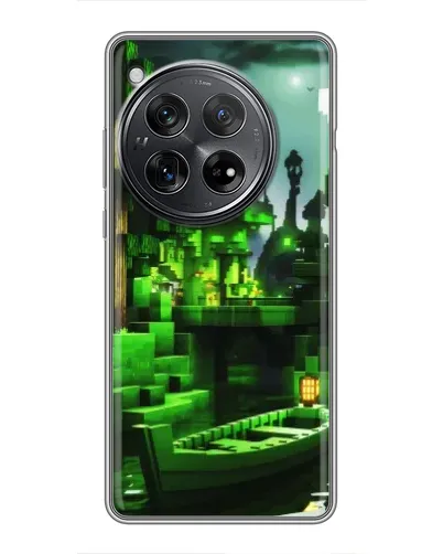 Чехол для Xiaomi Redmi K80 с картинкой «Minecraft лесной пейзаж»