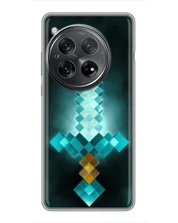 Чехол для Xiaomi Redmi K80 с картинкой «Алмазный меч неон»