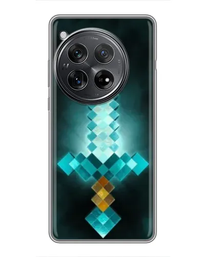 Чехол для Xiaomi Redmi K80 с картинкой «Алмазный меч неон»