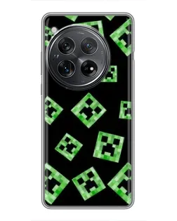 Чехол для Xiaomi Redmi K80 с картинкой «Паттерн с криперами»