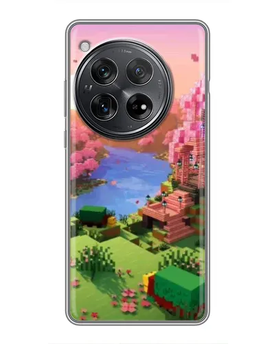 Чехол для Xiaomi Redmi K80 с картинкой «Розовое дерево Minecraft»