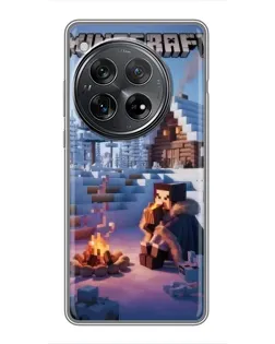 Чехол для Xiaomi Redmi K80 с картинкой «Зимний Minecraft»