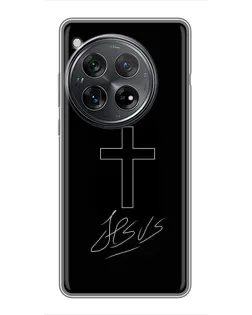 Чехол для Xiaomi Redmi K80 с картинкой «Графический крест Jesus» Чехол для Xiaomi Redmi K80 с картинкой «Графический крест Jesus»