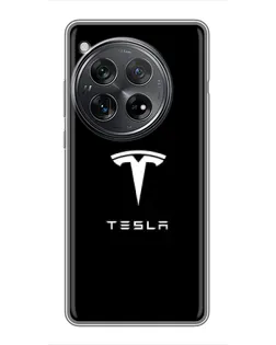 Чехол для Xiaomi Redmi K80 с картинкой «Tesla White Logo»