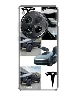 Чехол для Xiaomi Redmi K80 с картинкой «Коллаж Cybertruck Tesla»